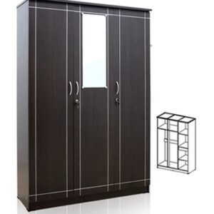 LP 09-06 3PK 1/2T Lemari Pakaian 3 Pintu Lanina