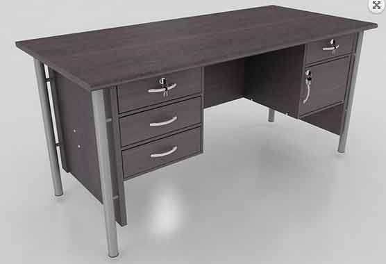 meja kantor kaki besi