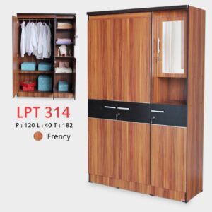 Lunar LPT 314 - Lemari Pakaian 3 Pintu