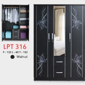 Lunar LPT 316 - Lemari Pakaian 3 Pintu