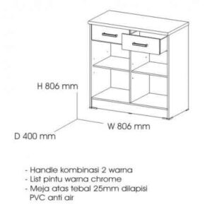 Lemari Bawah Kitchen Set Kofi 2P