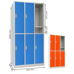 Locker Besi 6 Pintu Kozure KL 6 W