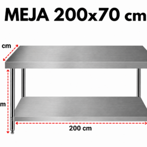 Meja Stainless 200 x 70