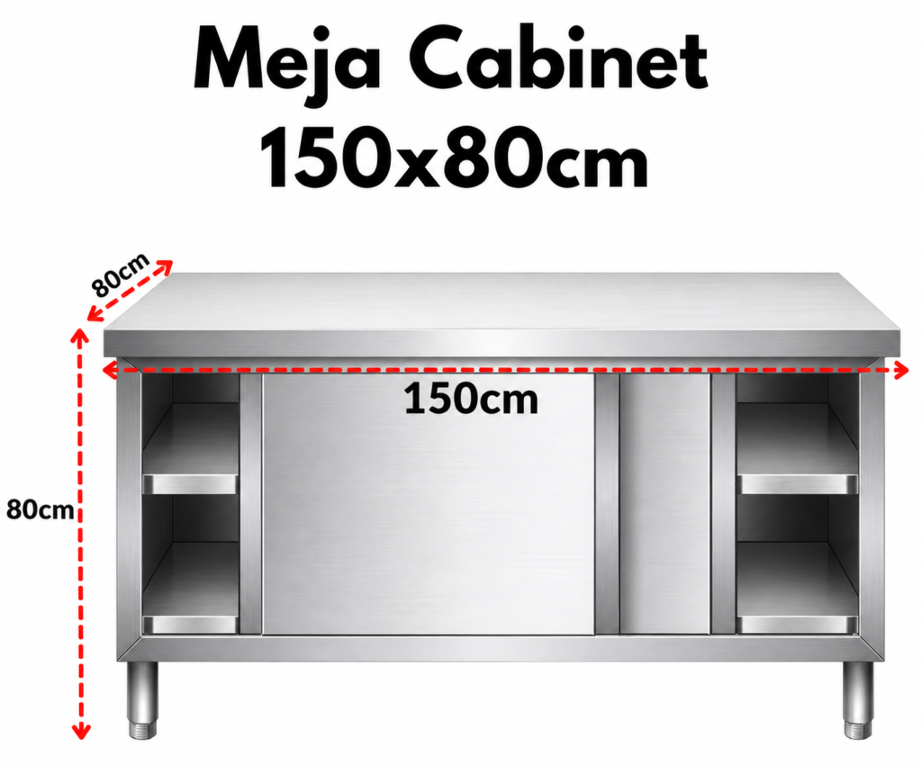 Meja Kabinet 150 Stainless