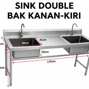 Sink Double Bak Kanan Kiri