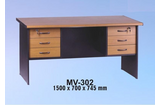 Meja Kantor VIP MV 302A ukuran 150 x 70 cm dengan laci