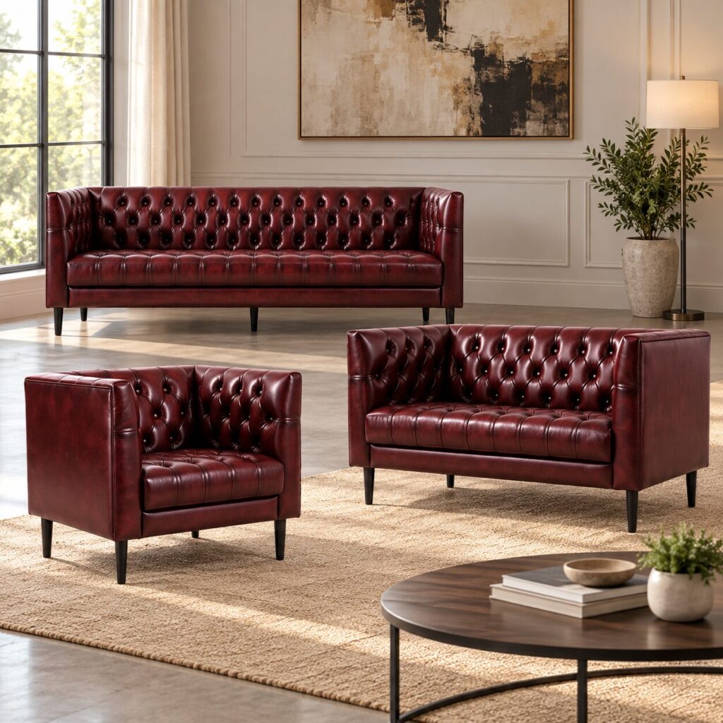 Sofa Chesterfield Koenig Aave 3-2-1