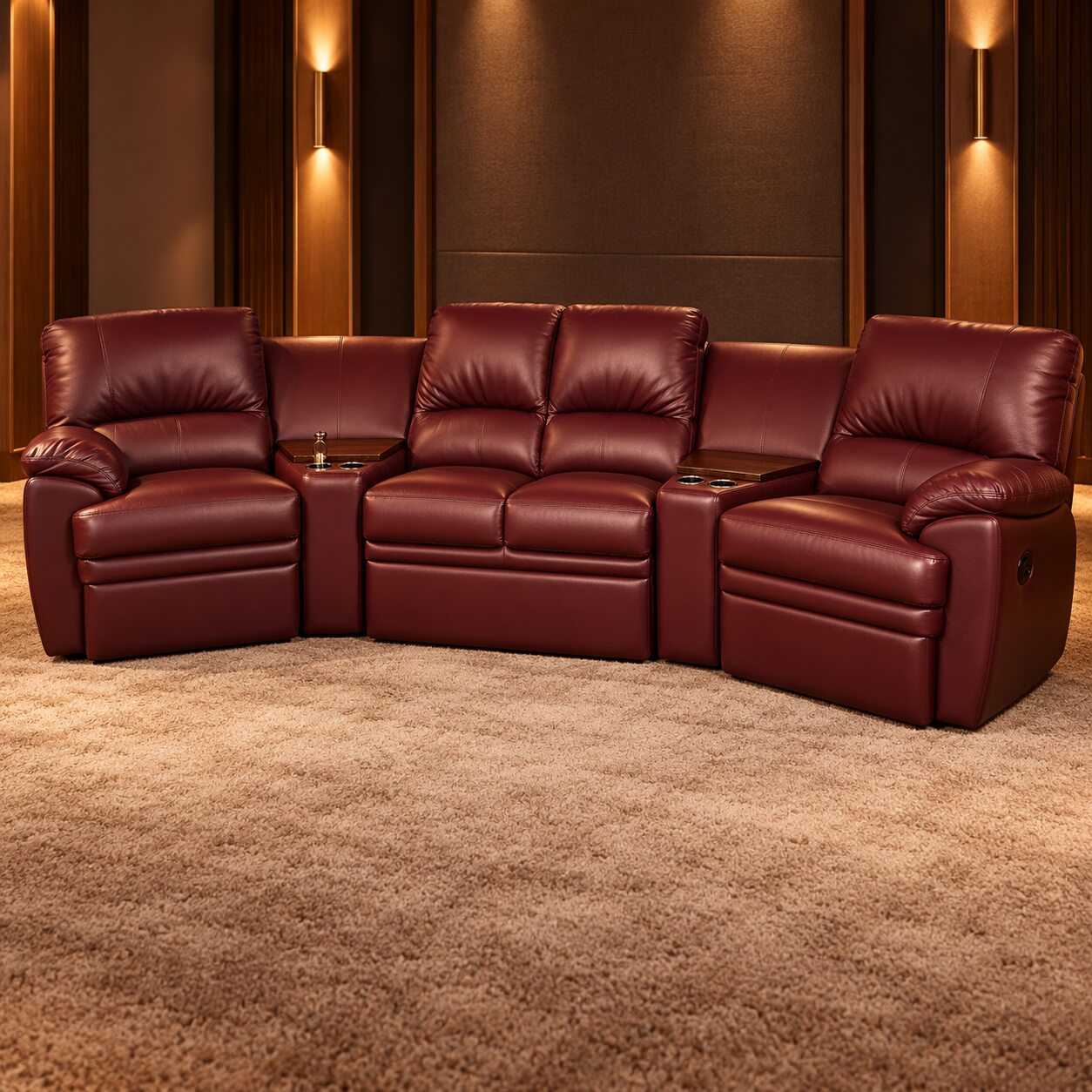 Sofa Home Theater Koenig Sui dengan Konsol