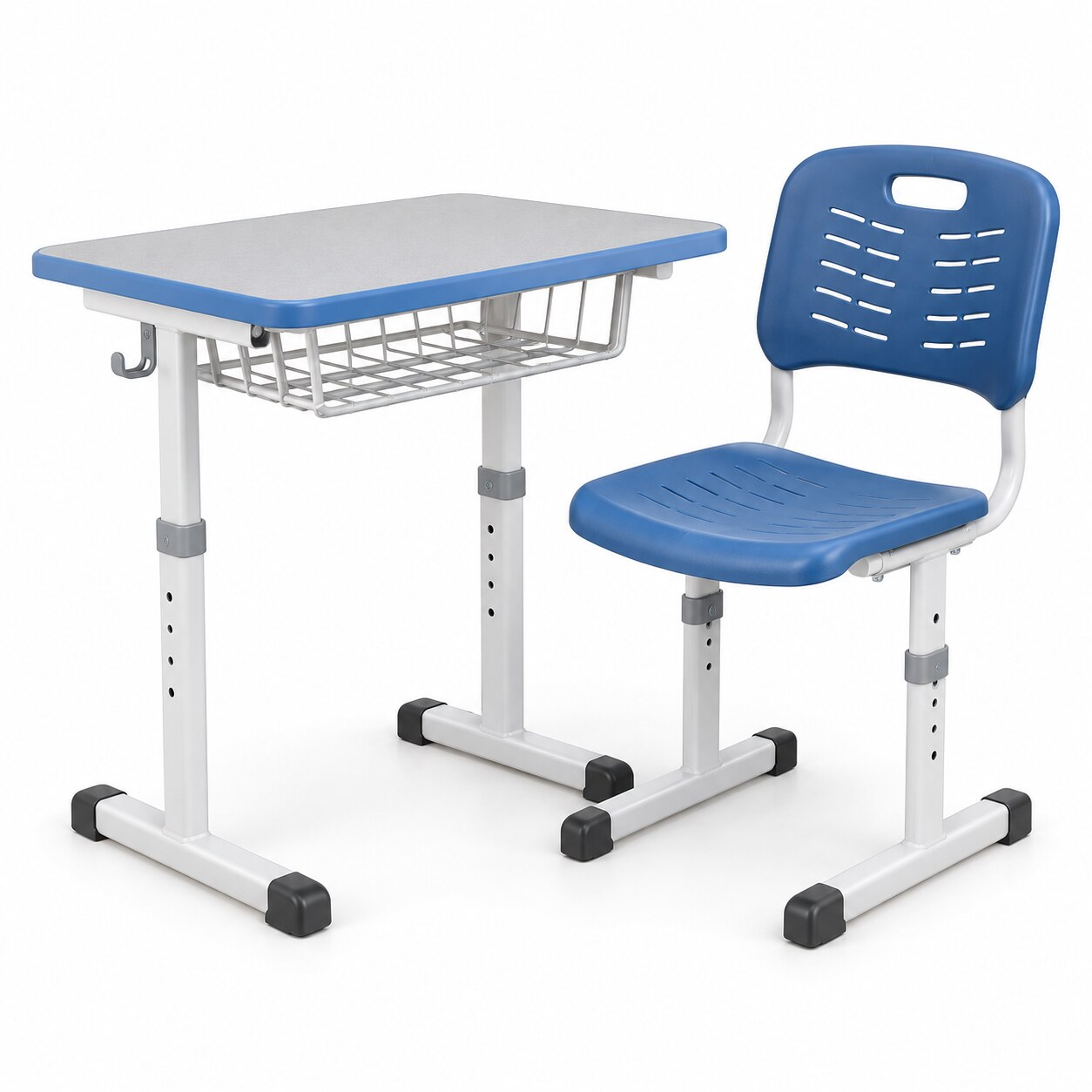Set meja kursi siswa adjustable SK Flexi 02 warna biru